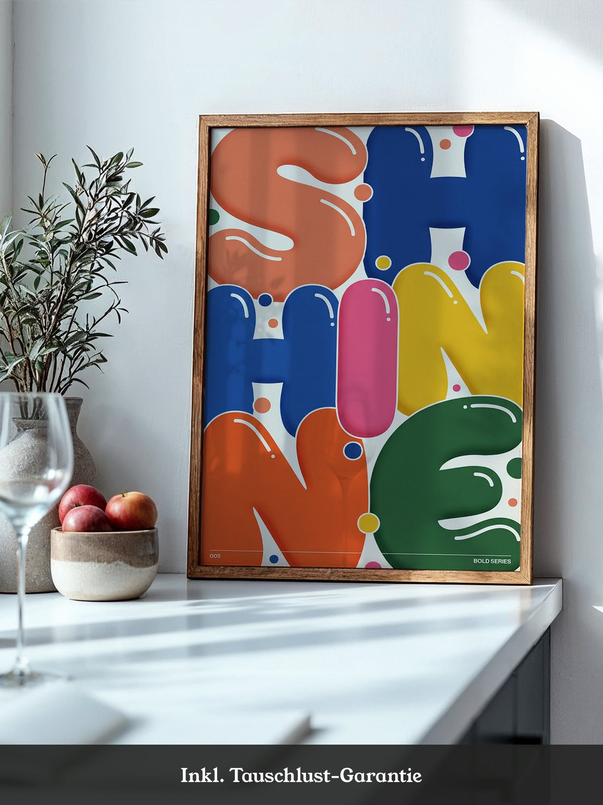 Bunte Buchstaben im Pop-Art Stil