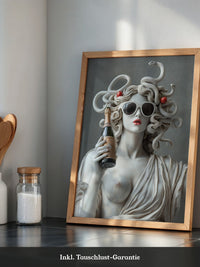 Medusa Skulptur Sonnenbrille Retro