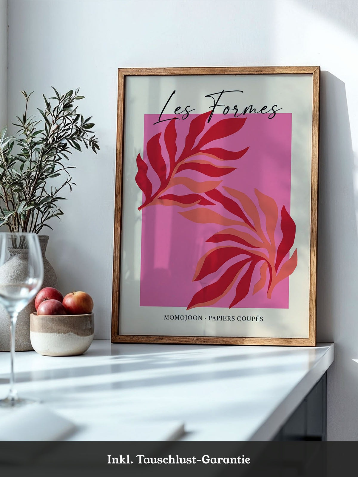 Abstrakte Blätter Rosa