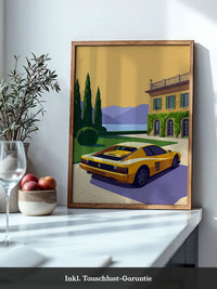 Sportwagen Illustration Gelb