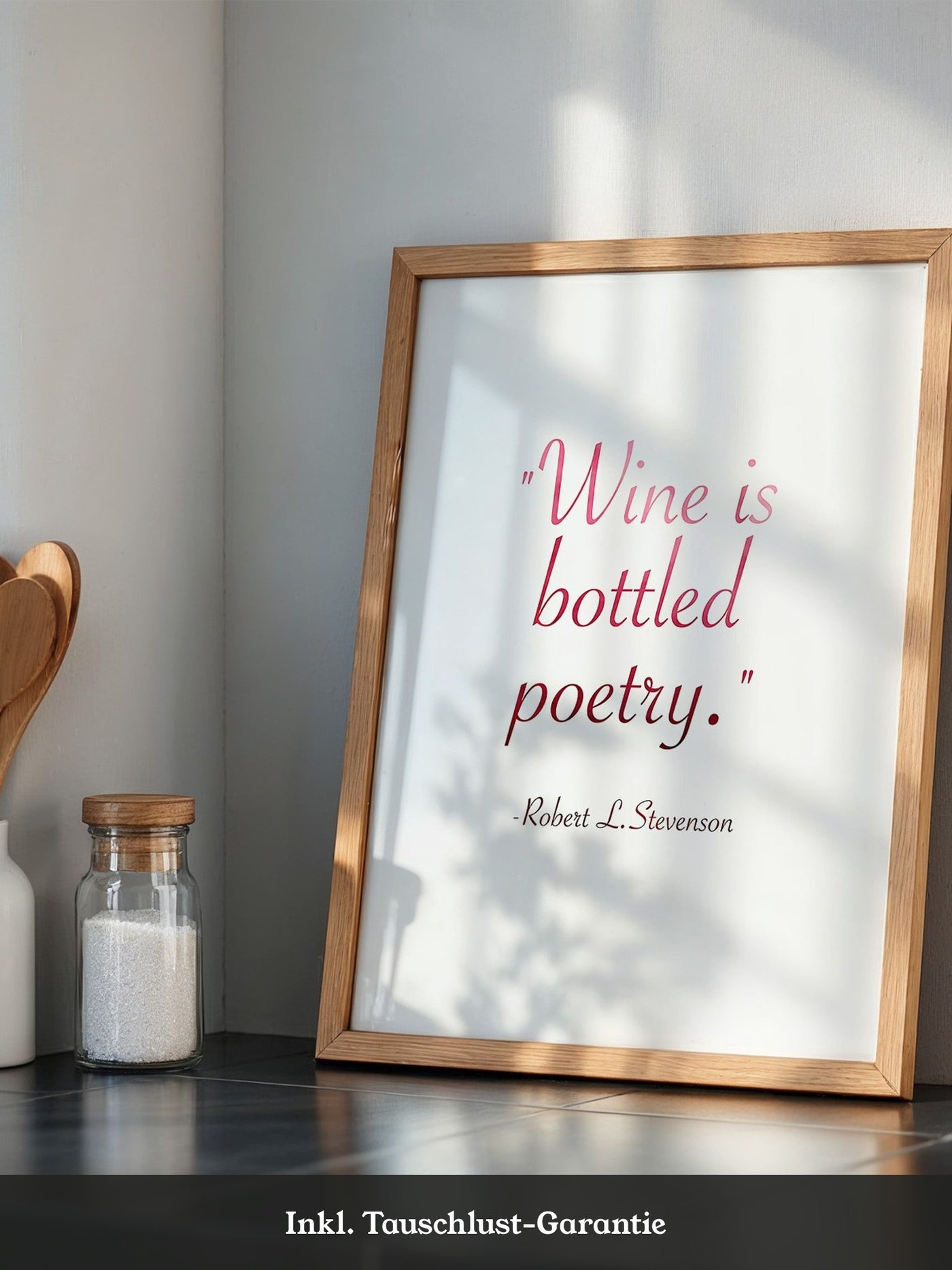 Wein Zitat Rote Schrift
