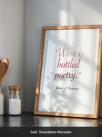 Wein Zitat Rote Schrift