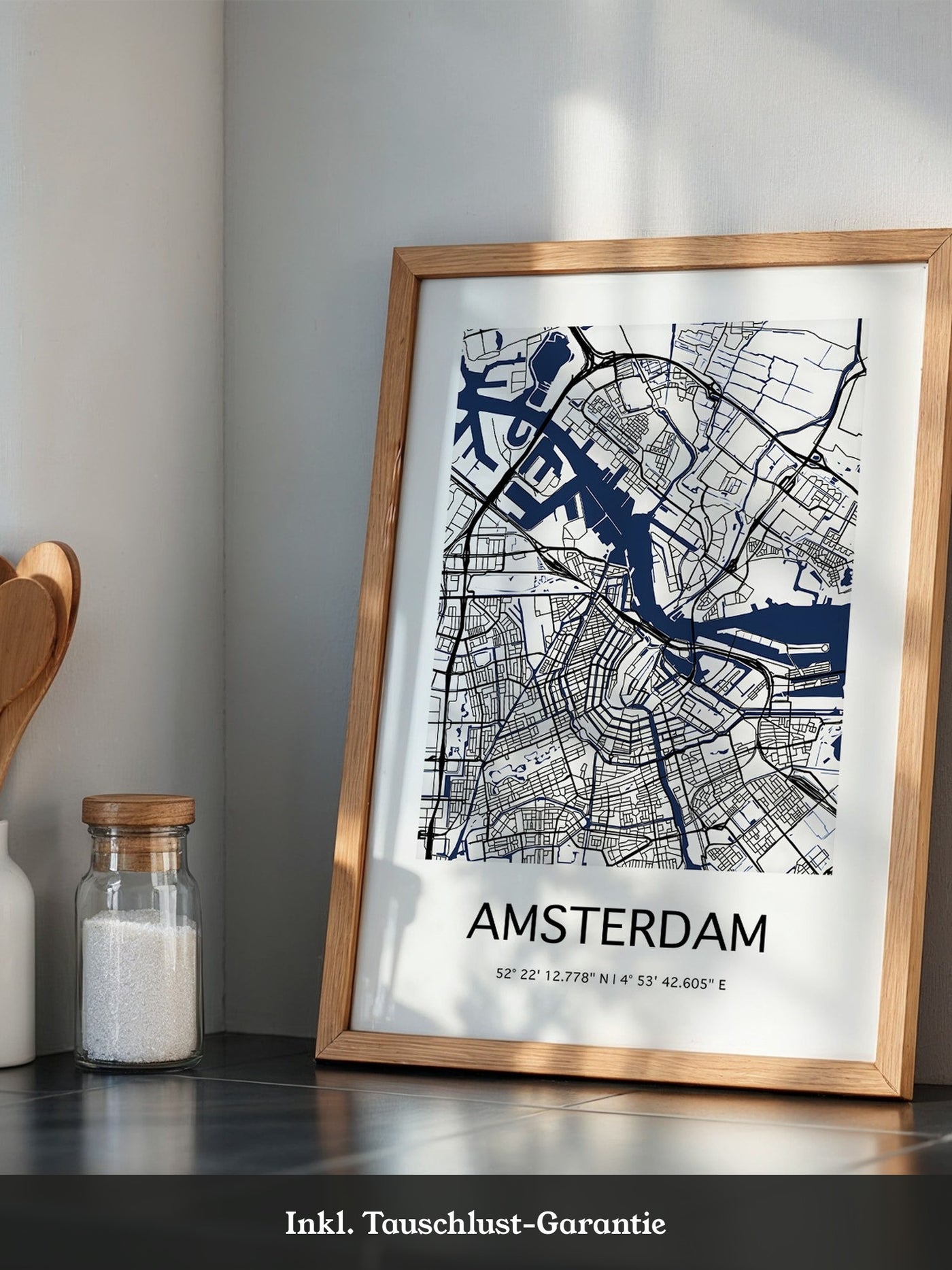 Amsterdam Stadtplan minimalistisch