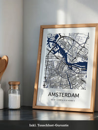 Amsterdam Stadtplan minimalistisch