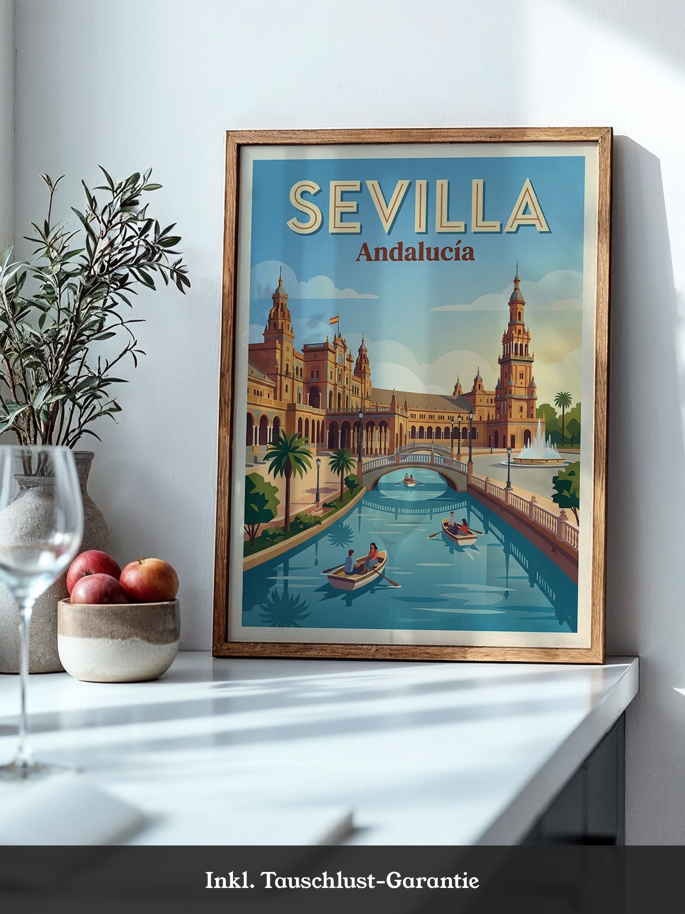 Sevilla Palast Retro Sonnenuntergang