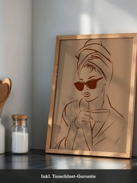 Kaffeetrinker Sonnenbrille Skizze