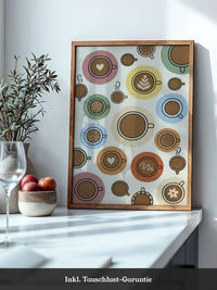Kaffee Tassen Illustration bunt