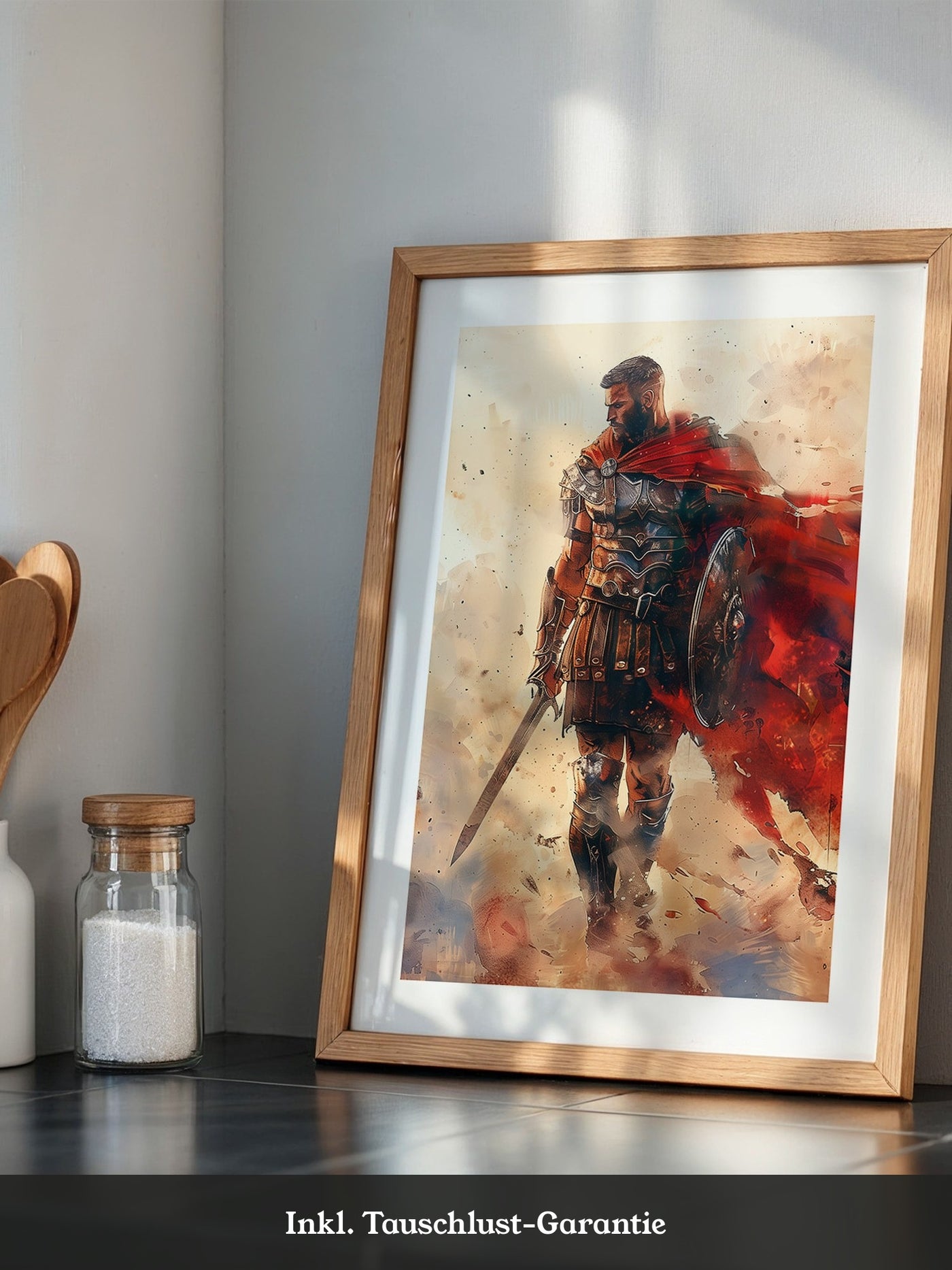 Römischer Krieger Aquarell Stil