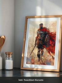 Römischer Krieger Aquarell Stil