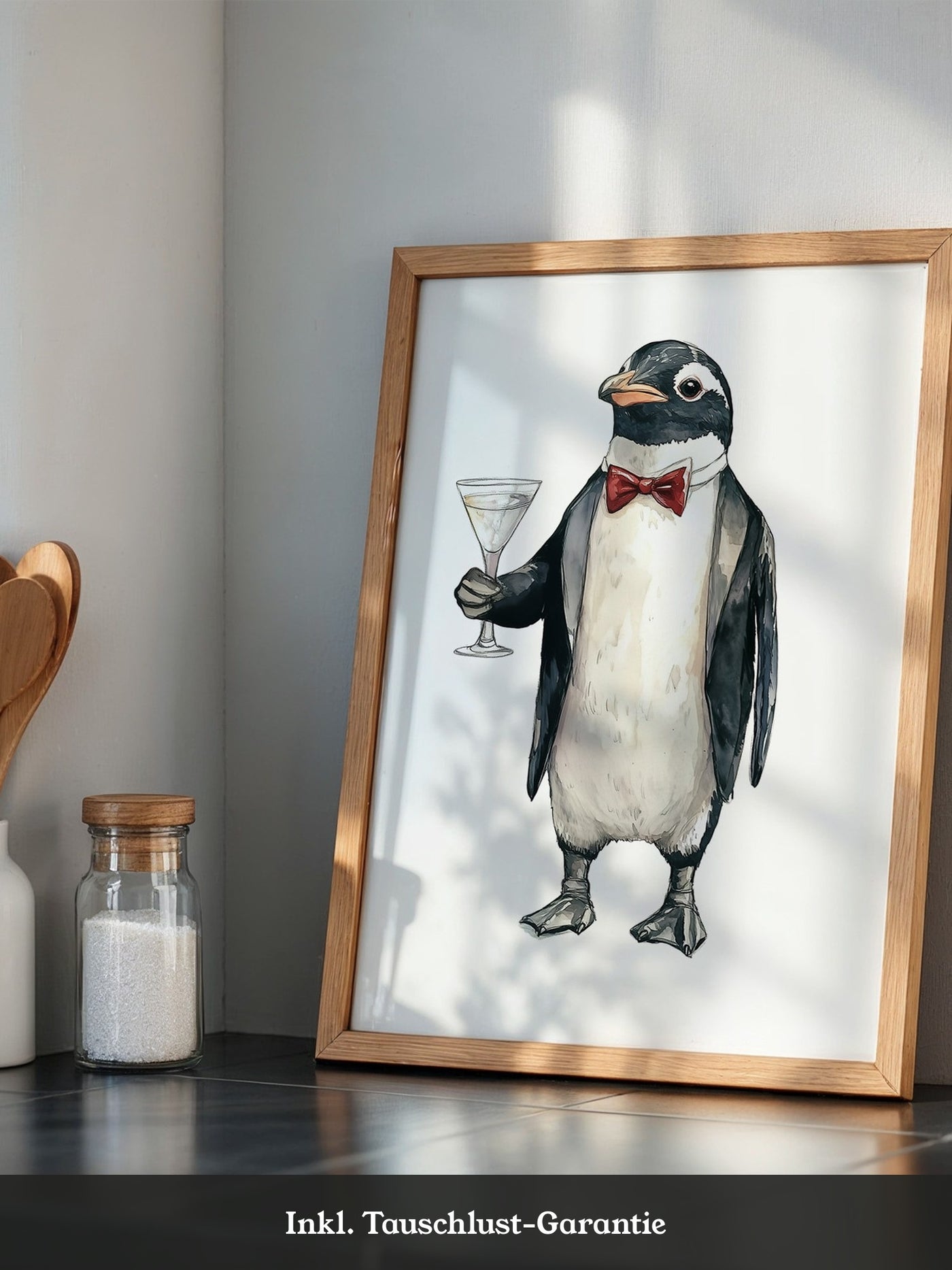 Pinguin Anzug Cocktailszene