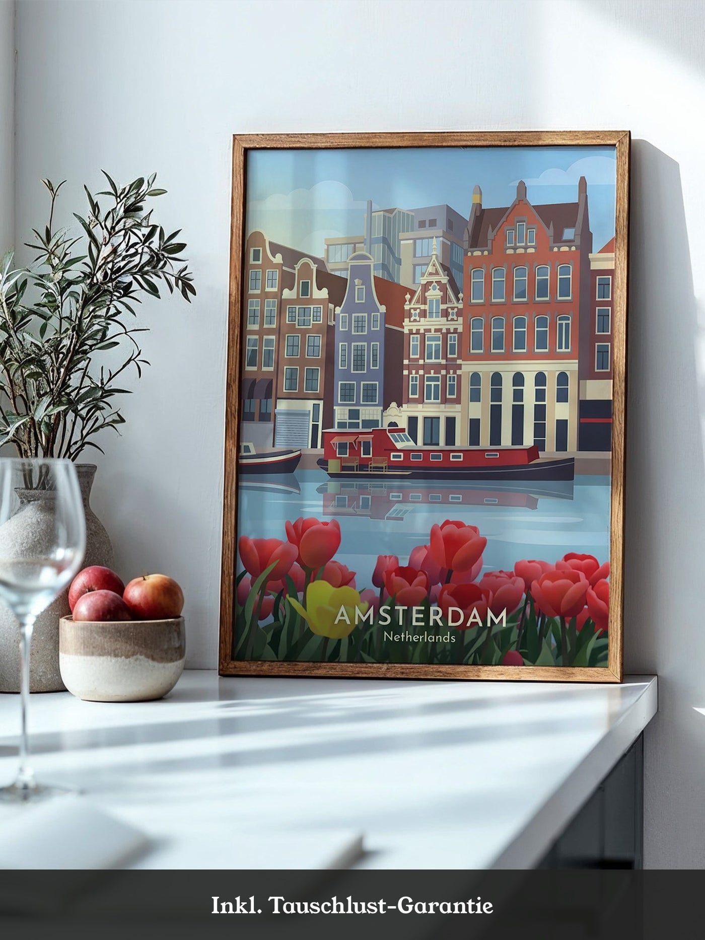 Tulpen und Grachtenhaus Nostalgie