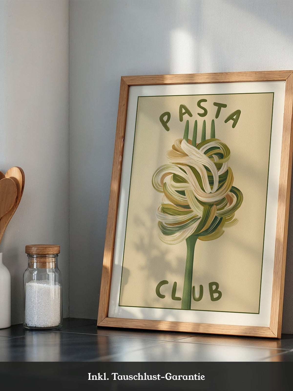 Gabel Pasta Malstil Vintage