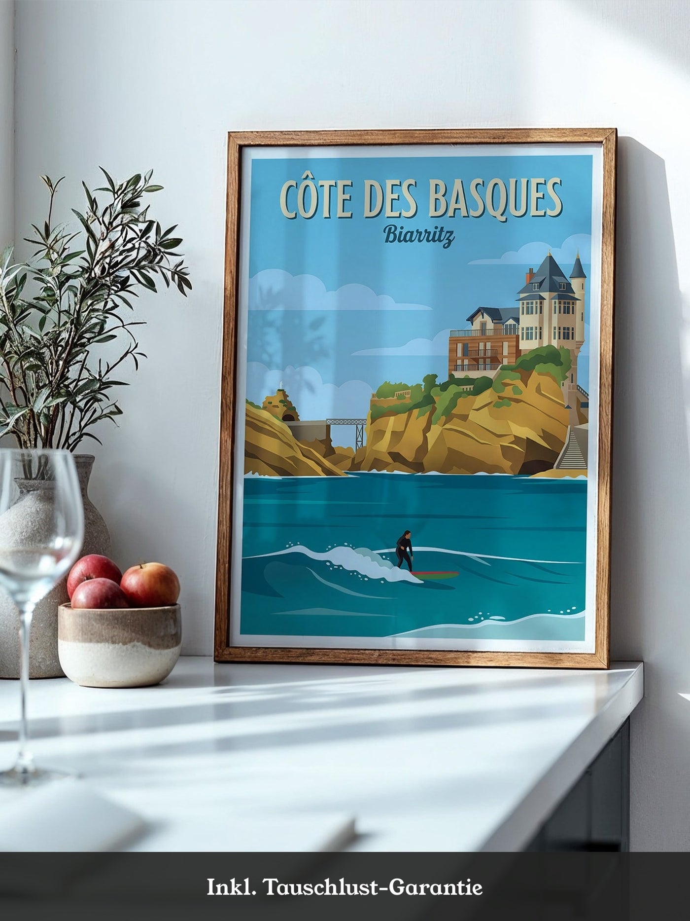 Biarritz Küste Surfer Retro-Stil