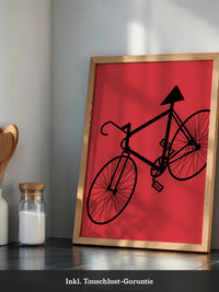 Fahrrad Grafik rot-schwarz