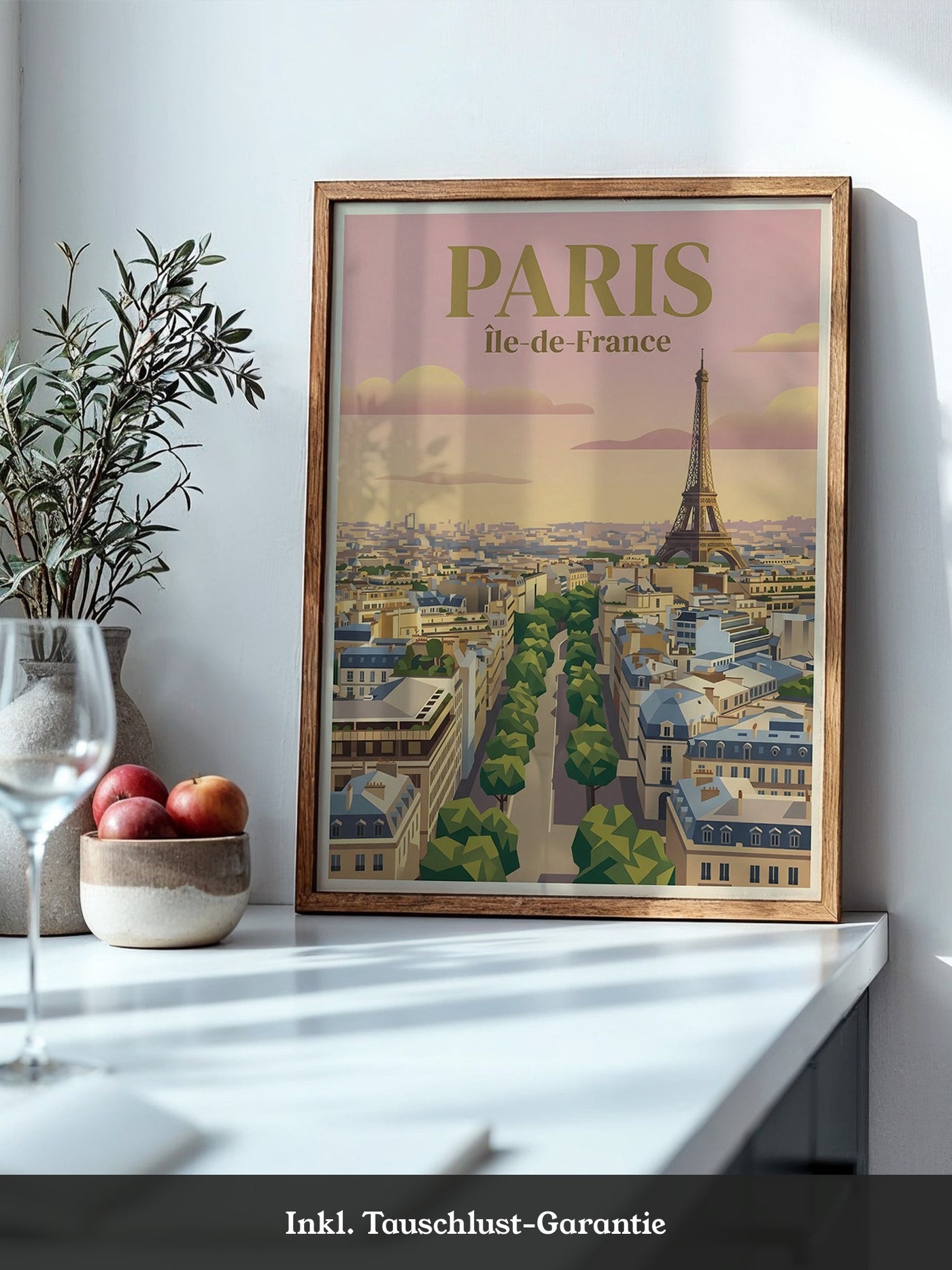 Paris Skyline Pastellfarben