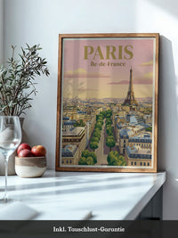 Paris Skyline Pastellfarben