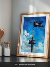 Piratenschiff Mast Wellenhimmel