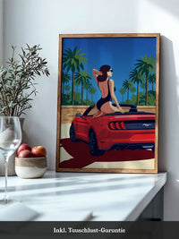 Cabrio Frau Palmenstrand