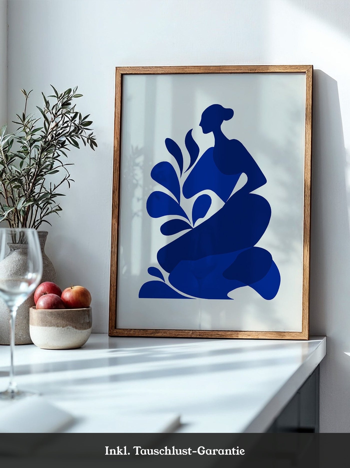 Frauenfigur Blau Silhouette