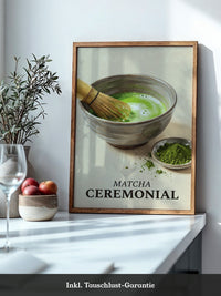Matcha Schale mit Bambusbesen