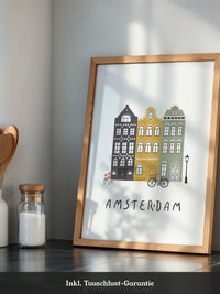 Amsterdam Häuser Fahrradszene