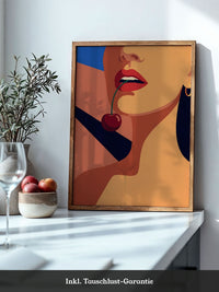 Frau Kirsche Pop Art
