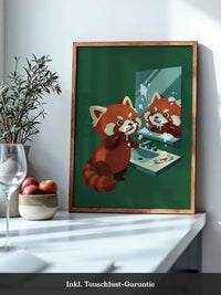 Roter Panda Zahnpastaspaß