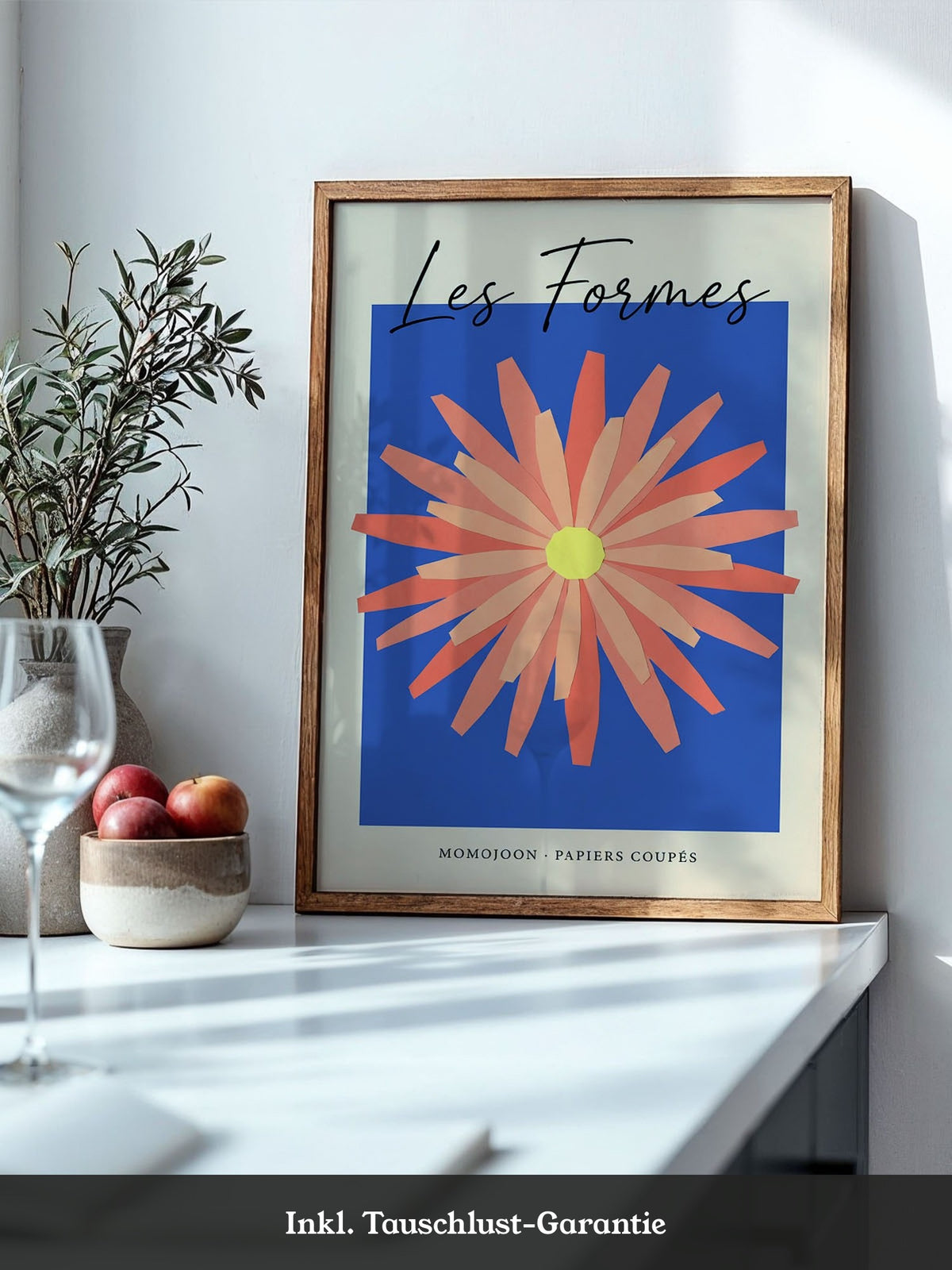 Abstrakte Blume Blau