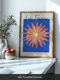 Abstrakte Blume Blau