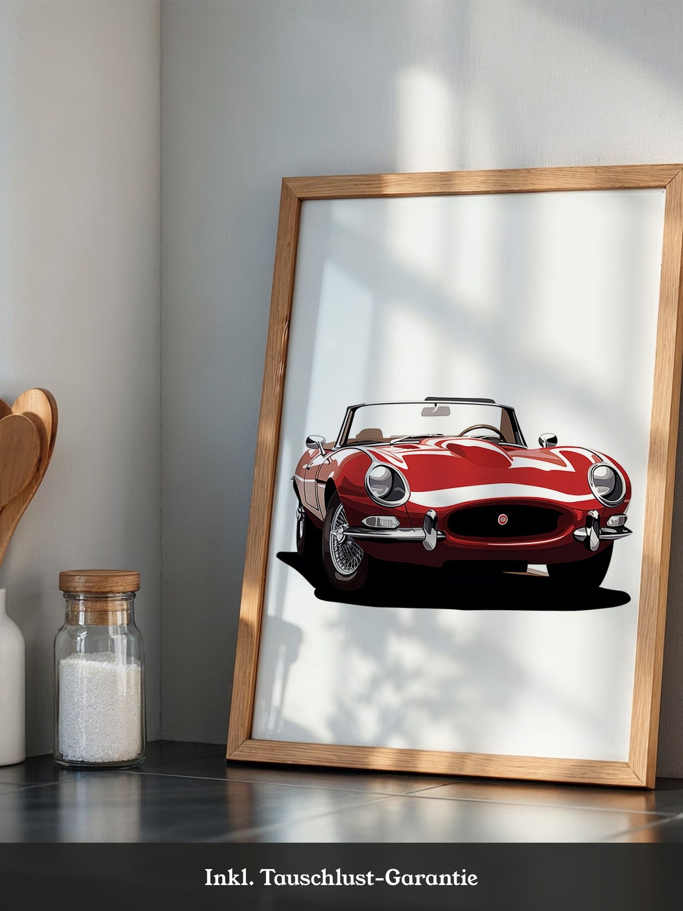 Klassischer Roadster rot Retro