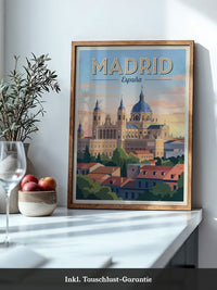 Madrid Skyline Pastellstimmung