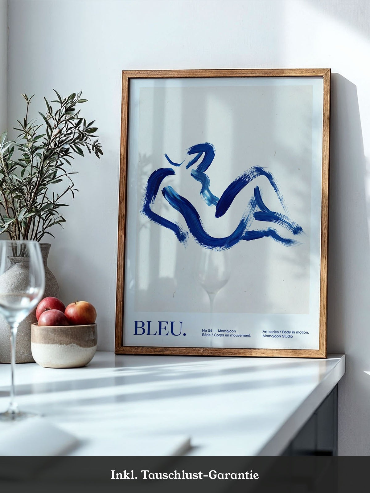 Abstrakte Figur Blau