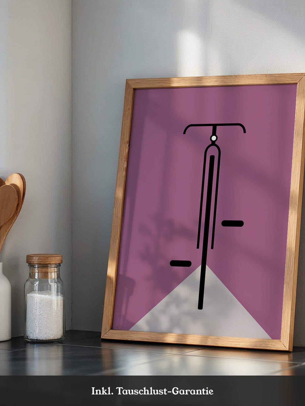 Fahrrad Minimal Abstrakt Lila