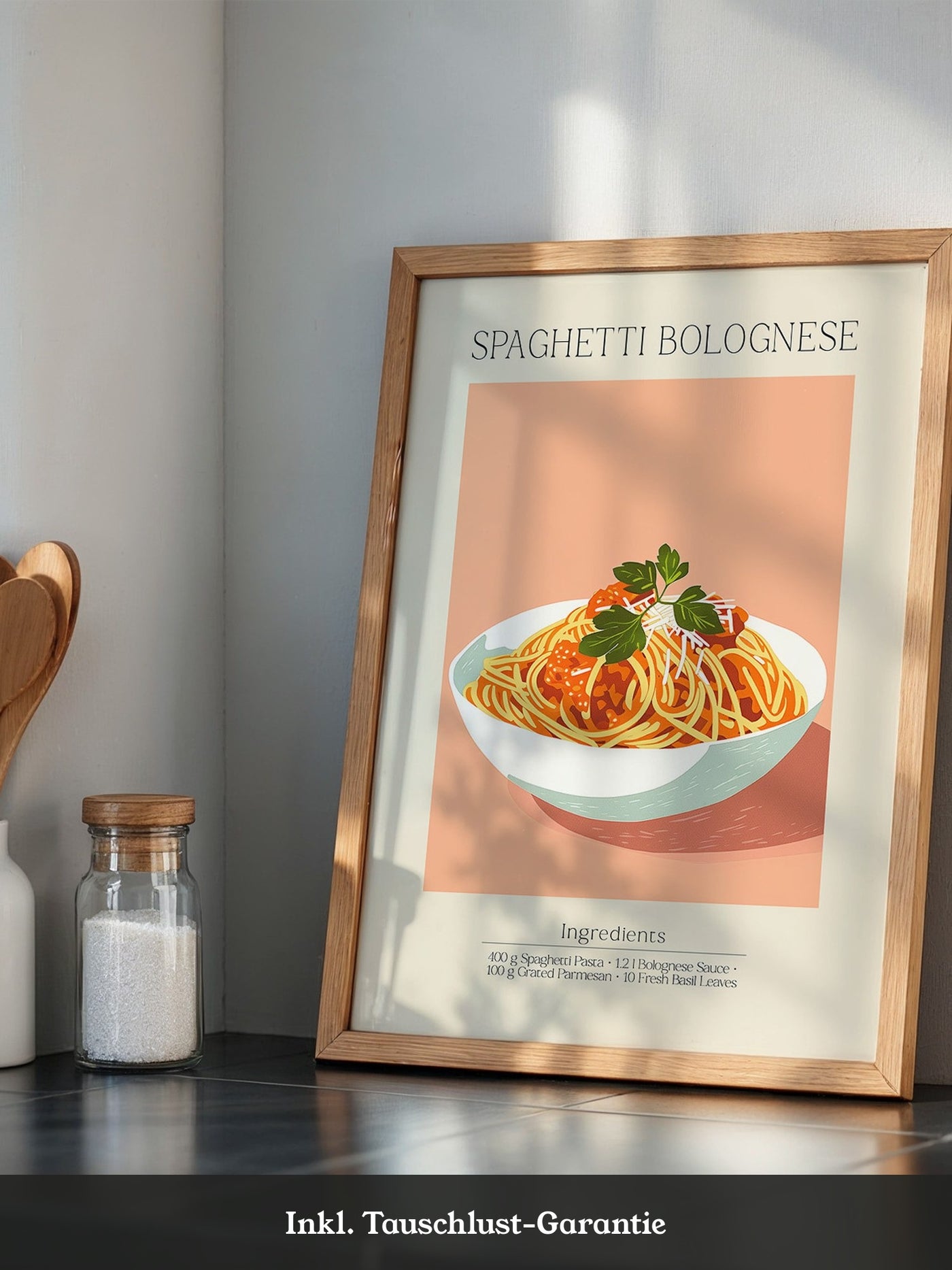 Spaghetti Bolognese Pastellfarben