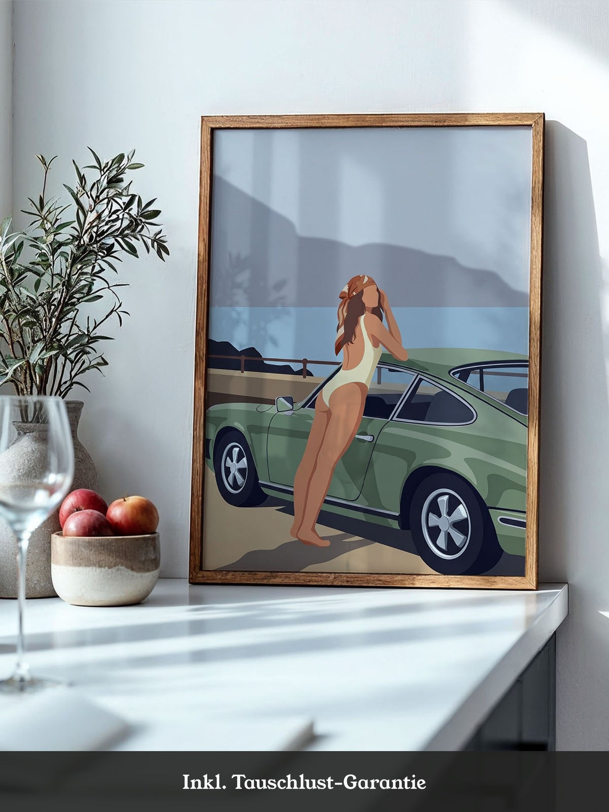 Retro Auto Strand Illustration