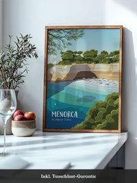 Menorca Strandbucht Illustration