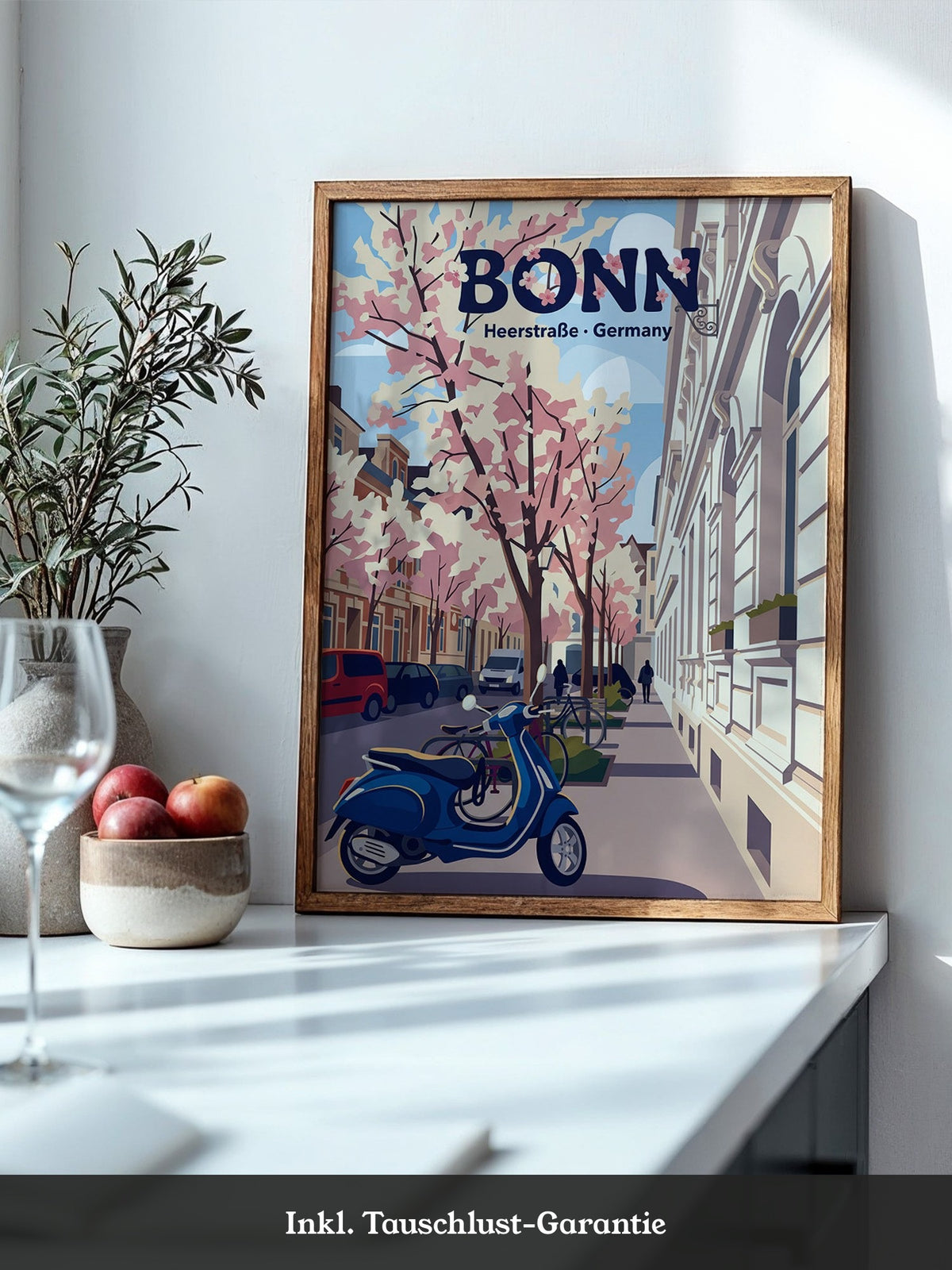 Bonn Kirschblüten Pastell-Szene