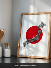 Japan Inseln Rot Kreis