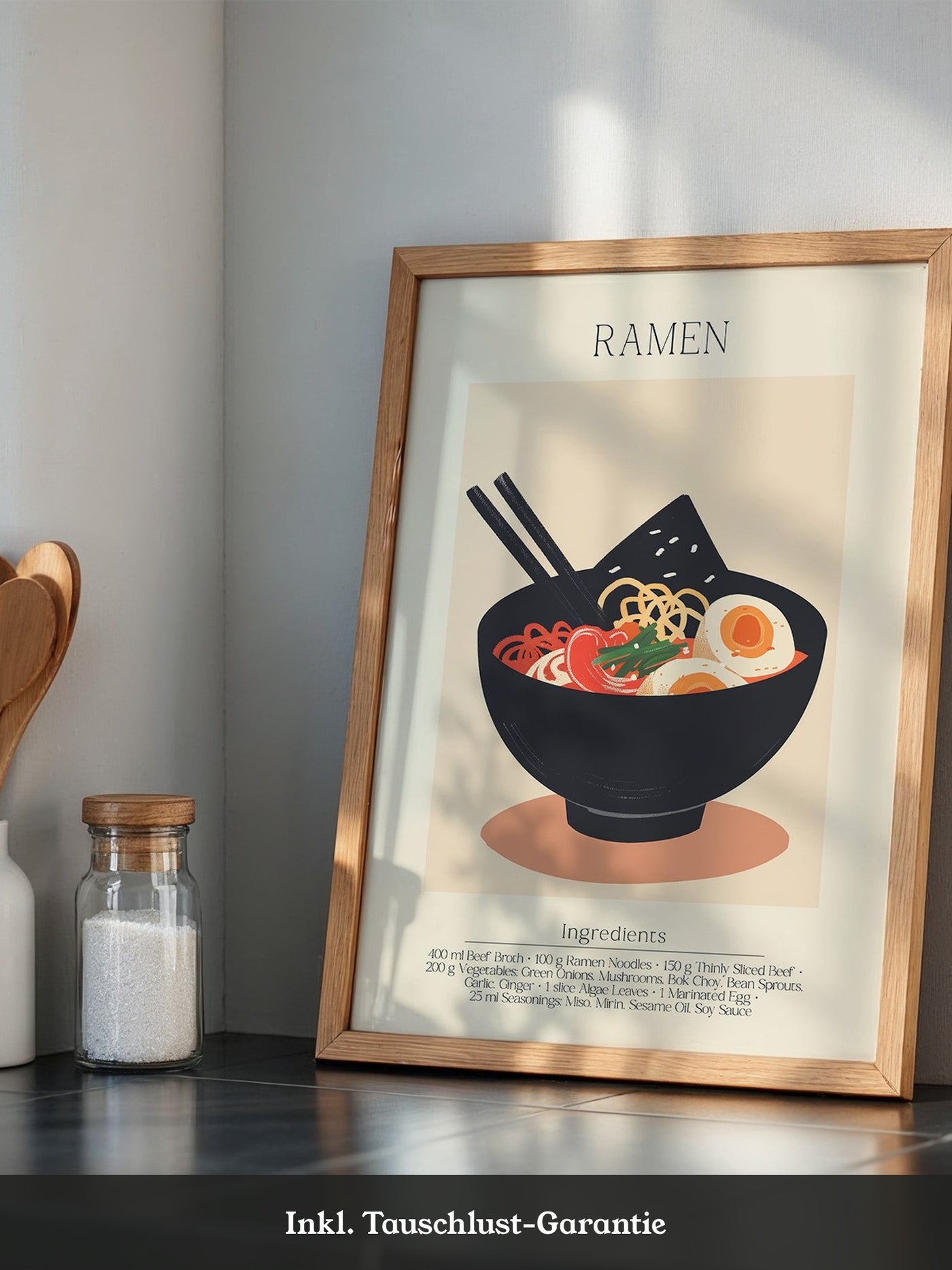 Ramen Schüssel Illustration Retro