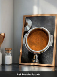 Kaffeepulver Nahaufnahme Metall