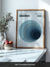 Bauhaus Kreise Blau Abstufung