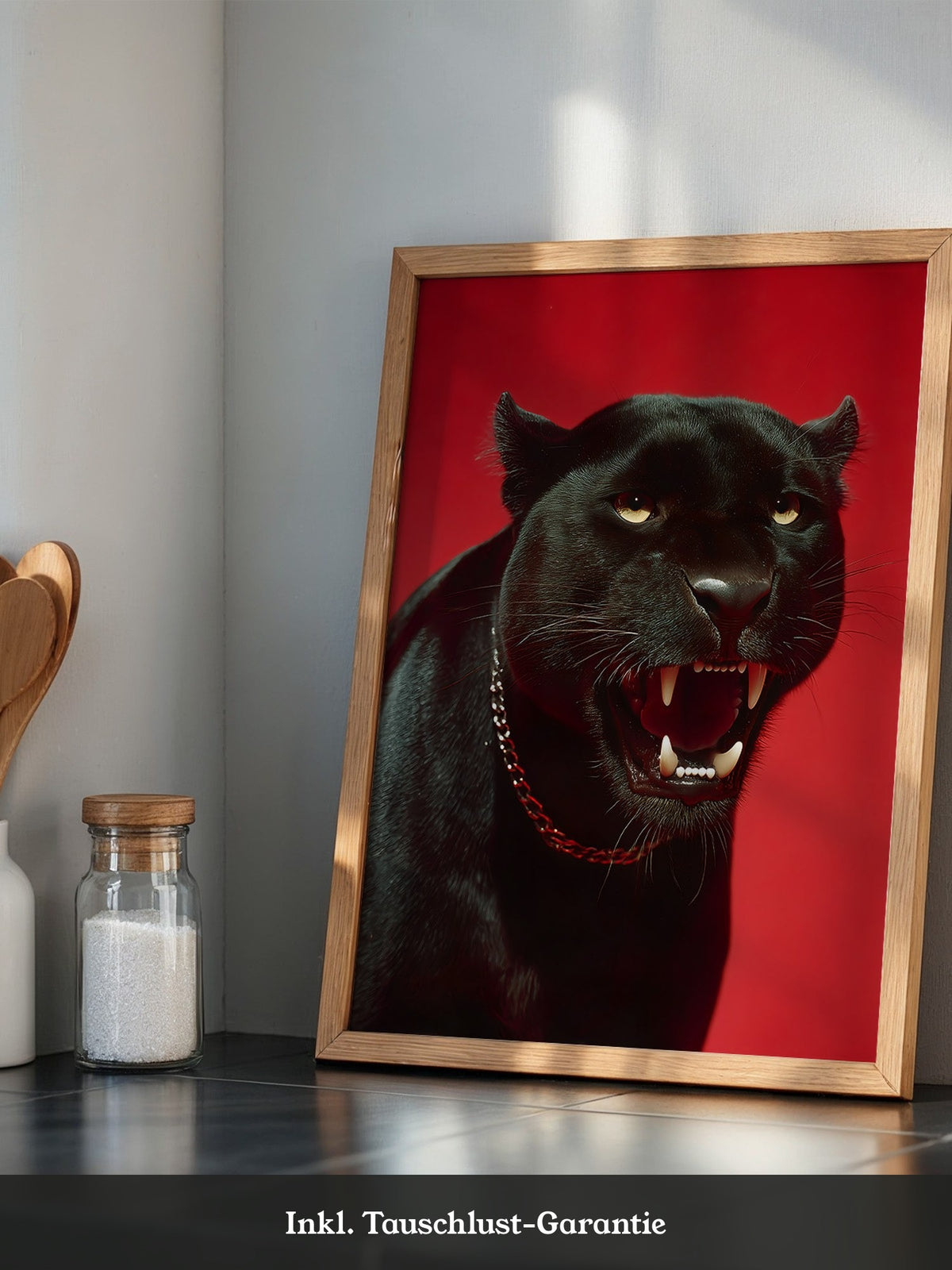 Panther rote Eleganz