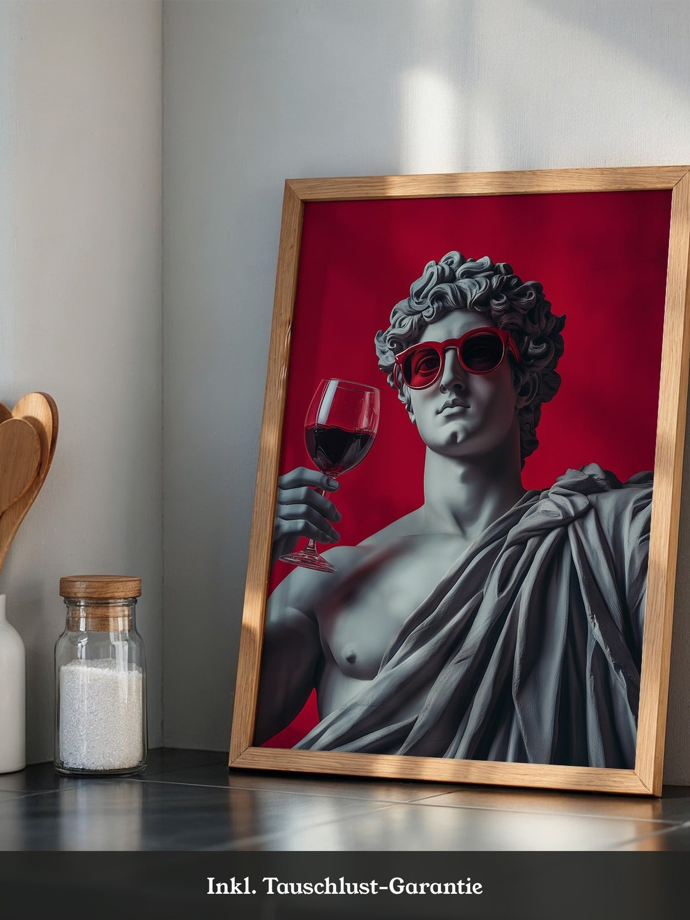 Skulptur Sonnenbrille Rotwein