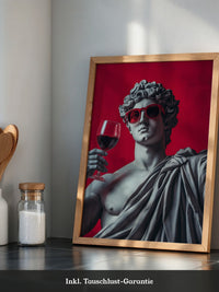 Skulptur Sonnenbrille Rotwein