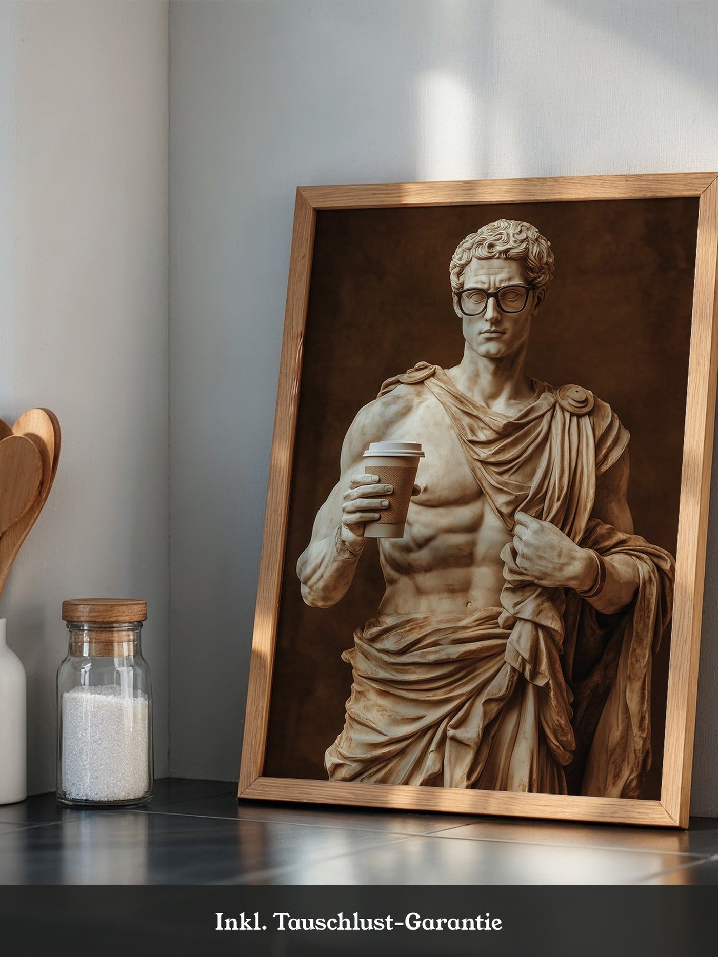 Statue Kaffeebecher Retro-Charme