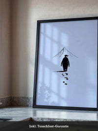 Pinguin Spuren Minimalistisch