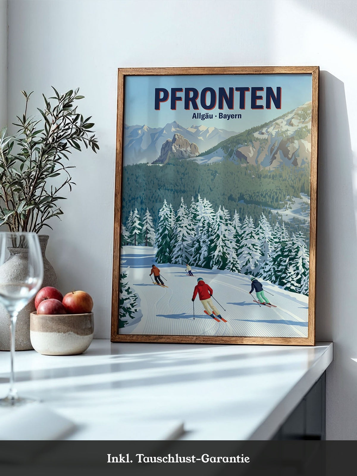 Winterlandschaft Skifahrer