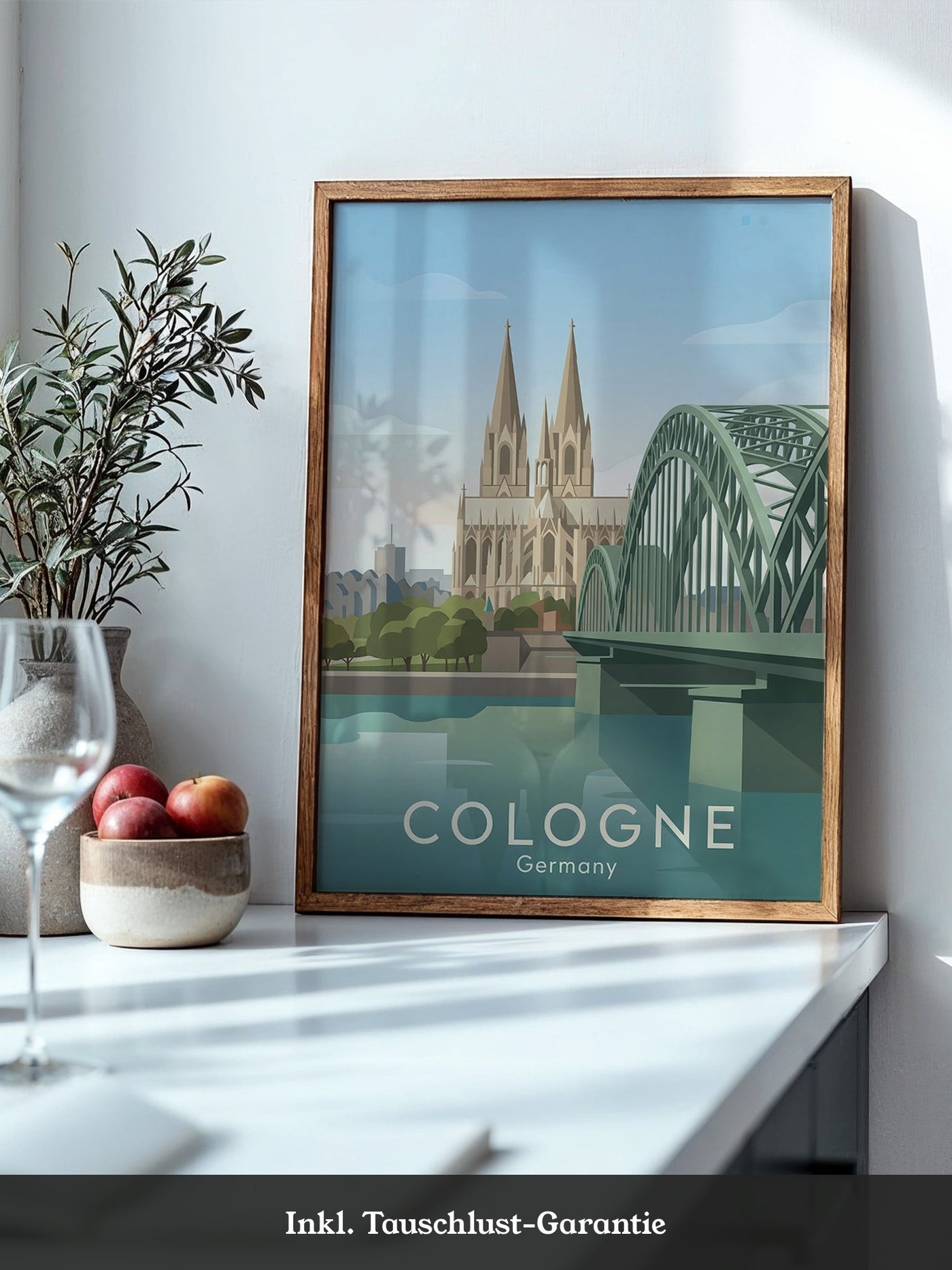 Kölner Dom Brücke Pastell