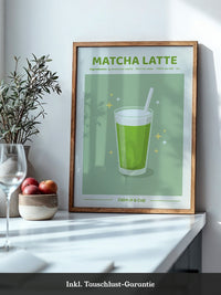 Matcha Latte grün Erfrischung