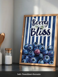 Blaubeeren Streifen Retro